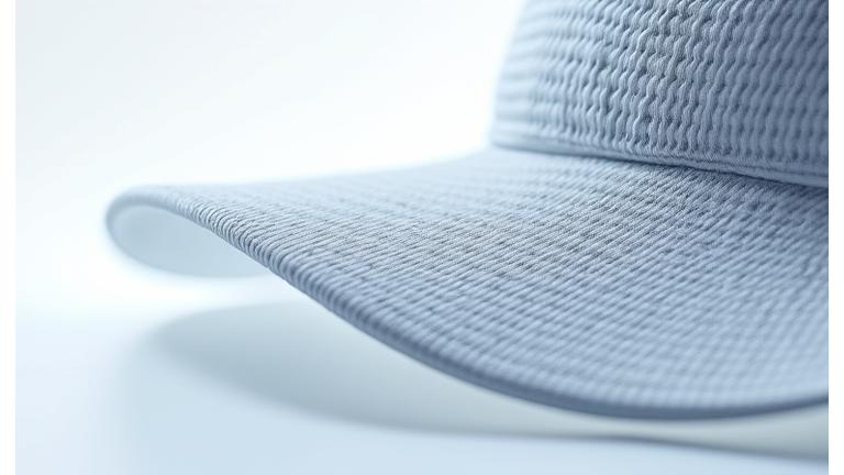 Close-up view of breathable fabric texture on a sun hat